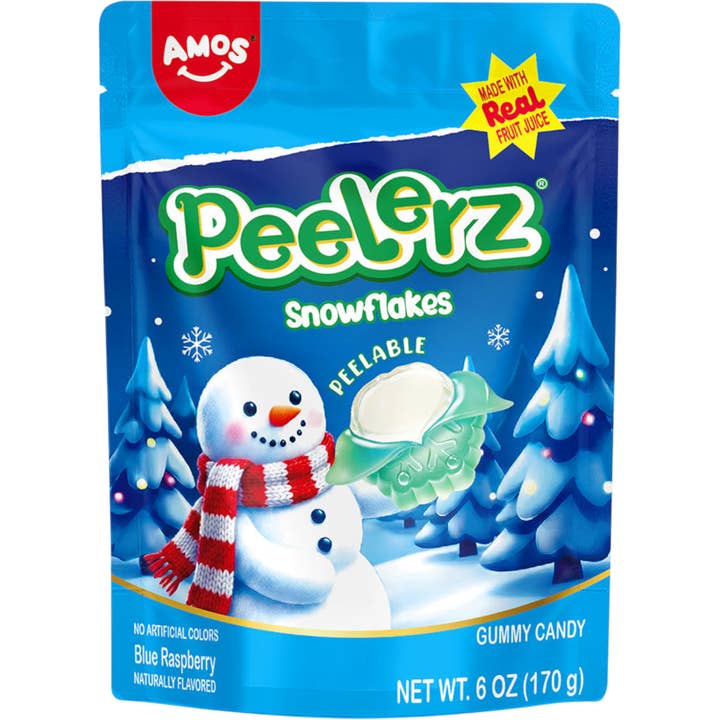 AMOS Peelerz Holiday Gummy Snowflake 170g (12 pack)
