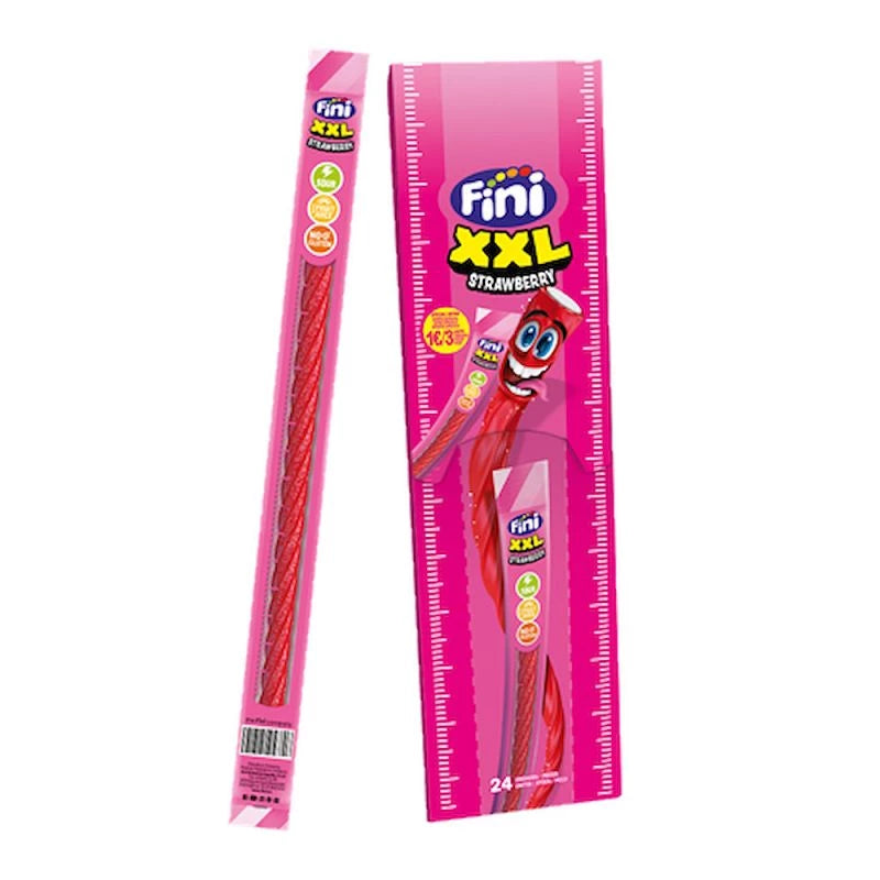 Fini Câble XXL Strawberry Fizz (24 units) - Halal - B12.