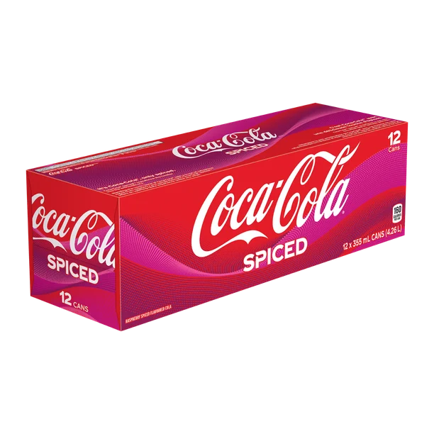 Coca Cola  Raspberry SPICED flavour 355ml (12 pack)