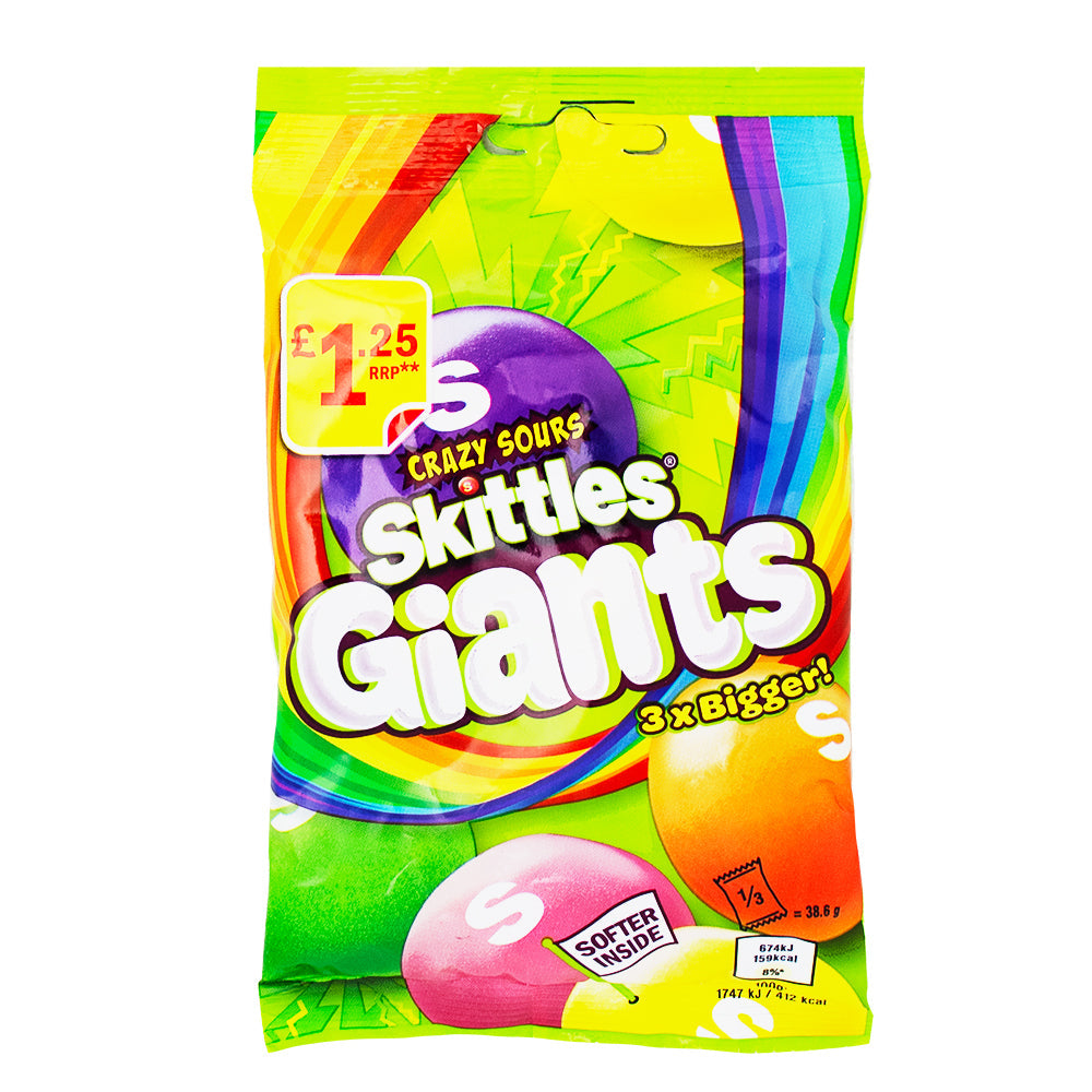 Skittles Giant Sour UK 116g (14 Pack) -