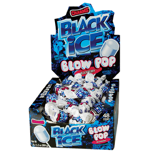 CHARMS Blow Pop Black Ice Blackberry 18 g (48 Pack) -B71