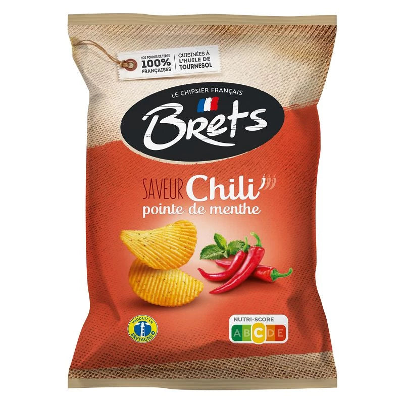 Bret's - Chips Chli Pointe de menthe 125g  (10 pack)