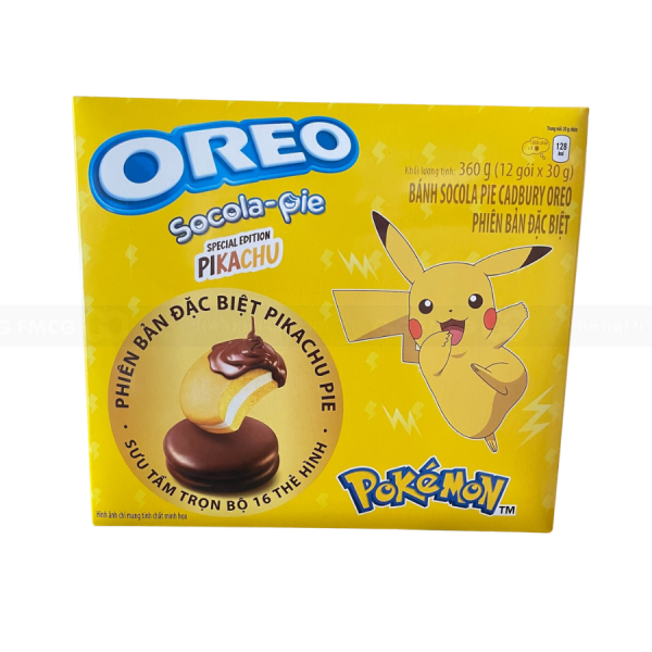 Oreo Cadbury Socola-Pie Pikachu Version 12x30G (360G)- Vietnam (8 pack) -B104/B103.