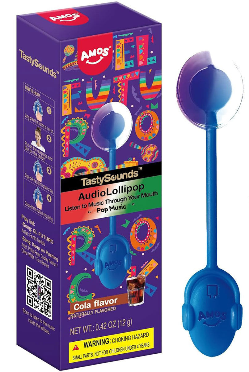 Amos Tastysounds El-Futuro Lollipop Cola (24 pack) -Z136