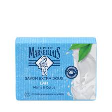 LE PETIT MARSEILLAIS Savon Extra Doux Lait Mains & Corps 200g (24 Pack)