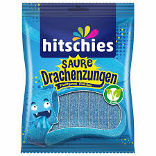 HITSCHIES Sour Dragon Tongues Blue 125g (20 pack) - R18