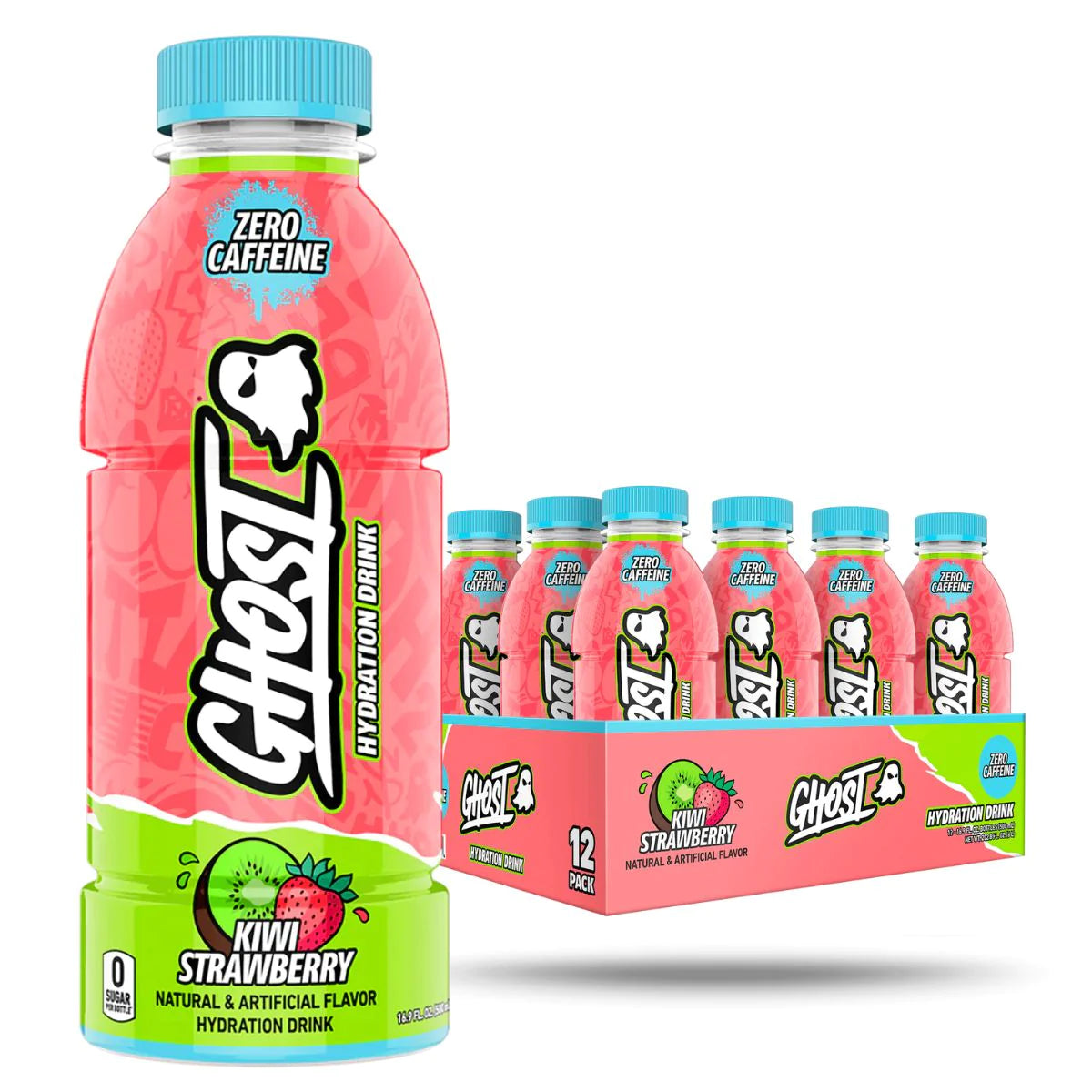 Ghost Hydration Kiwi - Strawberry 480ml (12 Pack)