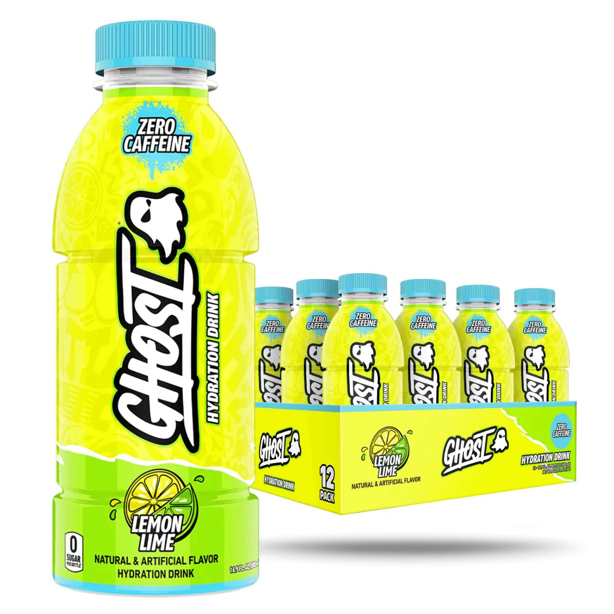 Ghost Hydration Lemon Lime 480ml (12 Pack)
