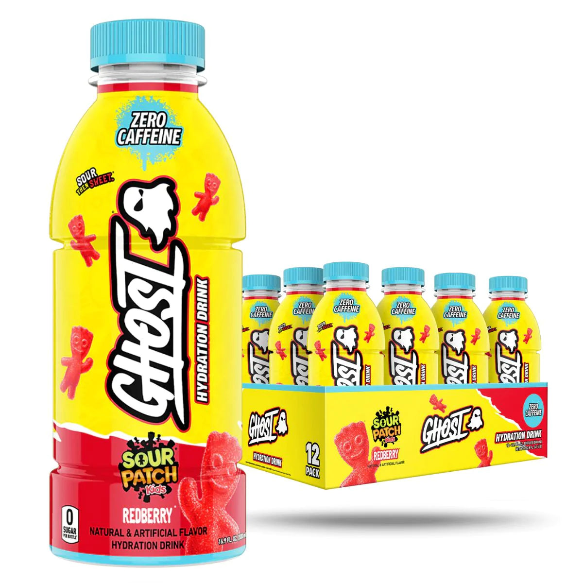 Ghost Hydration Sour Patch Kids Redberry 480ml (12 Pack)