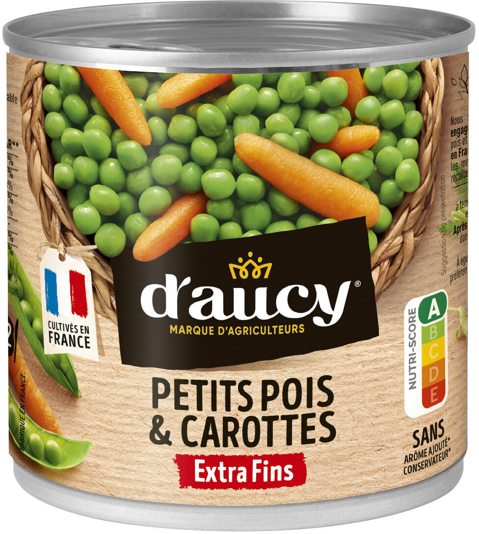 D'AUCY Petits Pois &  Carottes Extra Fins 265g (12 Pack)
