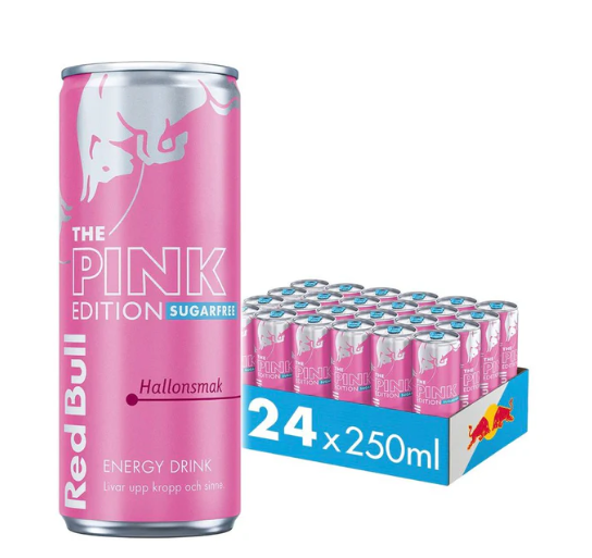 RED BULL Hallonsmak (Raspberry)  Sugarfree 250ml (24 Pack)