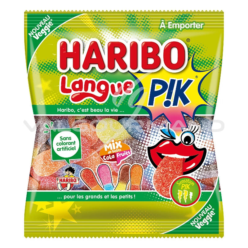 HARIBO Langues Acides 100g (30 pack)-France- Veggie E51-E52-SCSol