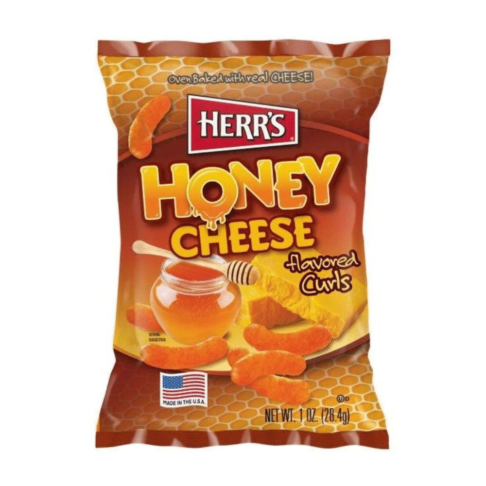 HERR'S Honey Cheese Curls 28g (42 pack) (6285) - W36/37/38/39/31