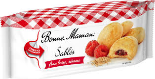 BONNE MAMAN Sablés Framboise, Sésame  150g (8 pack) - K7