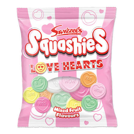 SWIZZELS Squashies Love Hearts 120g (12 Pack) -