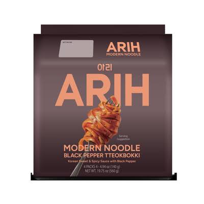 ARIH MODERN NOODLE Black Pepper Tteokbokki  140g (16 pack) -
