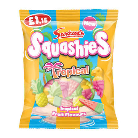 SWIZZELS Squashies Tropical 100g (12 Pack) -