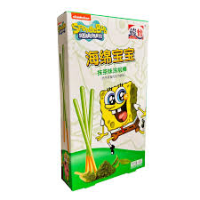 SpongeBob SquarePants Finger Sticks Matcha Flavor 48g (36 pack) - H33.