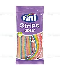 Fini Sour 6-Color Strips 90g (12 pack) - Veggie -A17