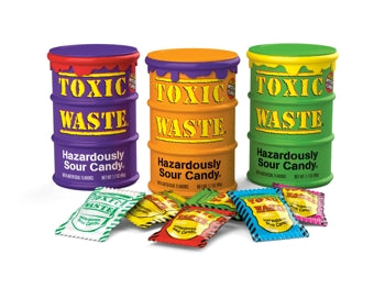 TOXIC WASTE Special Edition Assorted Sour Candy Colored Drums 48 g/ 1.7Oz (12 Pack) - Z28