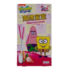 SpongeBob SquarePants Finger Sticks Strawberry and Milk Flavor 48g (36 pack)  - H1.