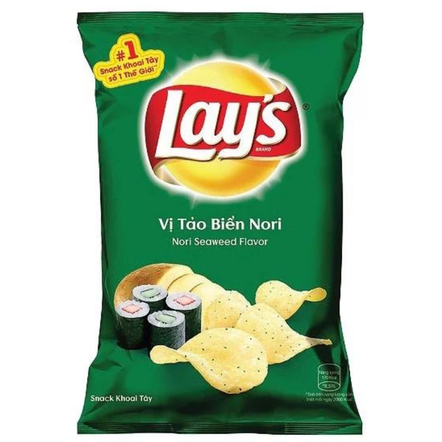 Lay'S Potato Chips Snack 54g Nori Seaweed (100 pack)