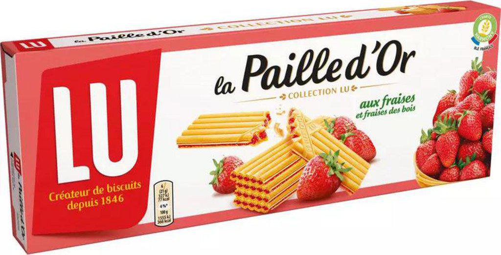 LU la Paille d'Or aux Fraise et Fraise des bois 170g (16 pack) - X14