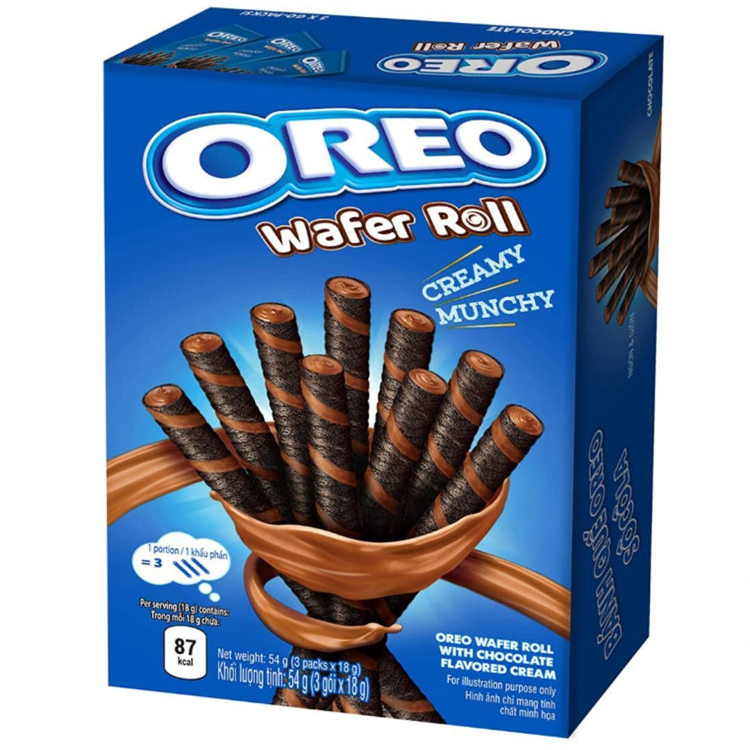 Oreo Wafer Roll Chocolate 54g - Vietnam (paquet de 20)