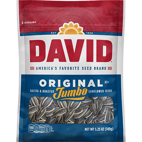David Jumbo Original Sunflower Seeds 149 g (12 Pack) -