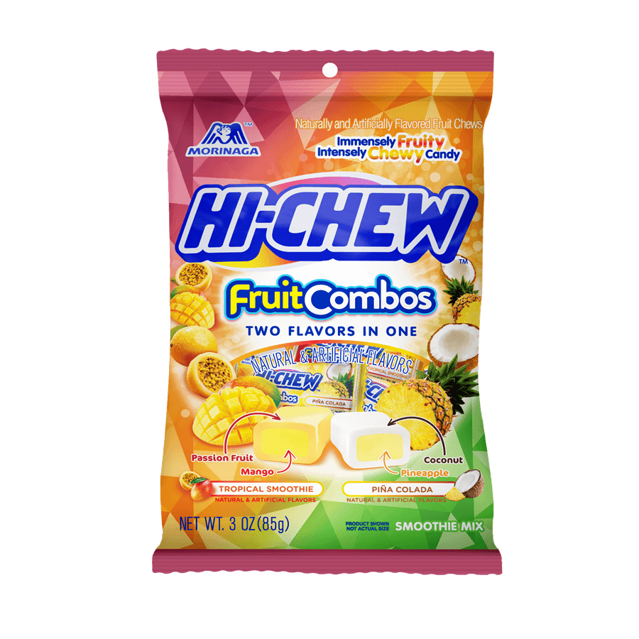 HI-CHEW Fruit Combos Tropical Smoothie & Pina Colada 85 g (6 Pack) -