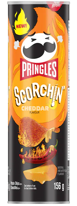 PRINGLES  Scorchin' Cheddar Chips 156 g (14 Pack)