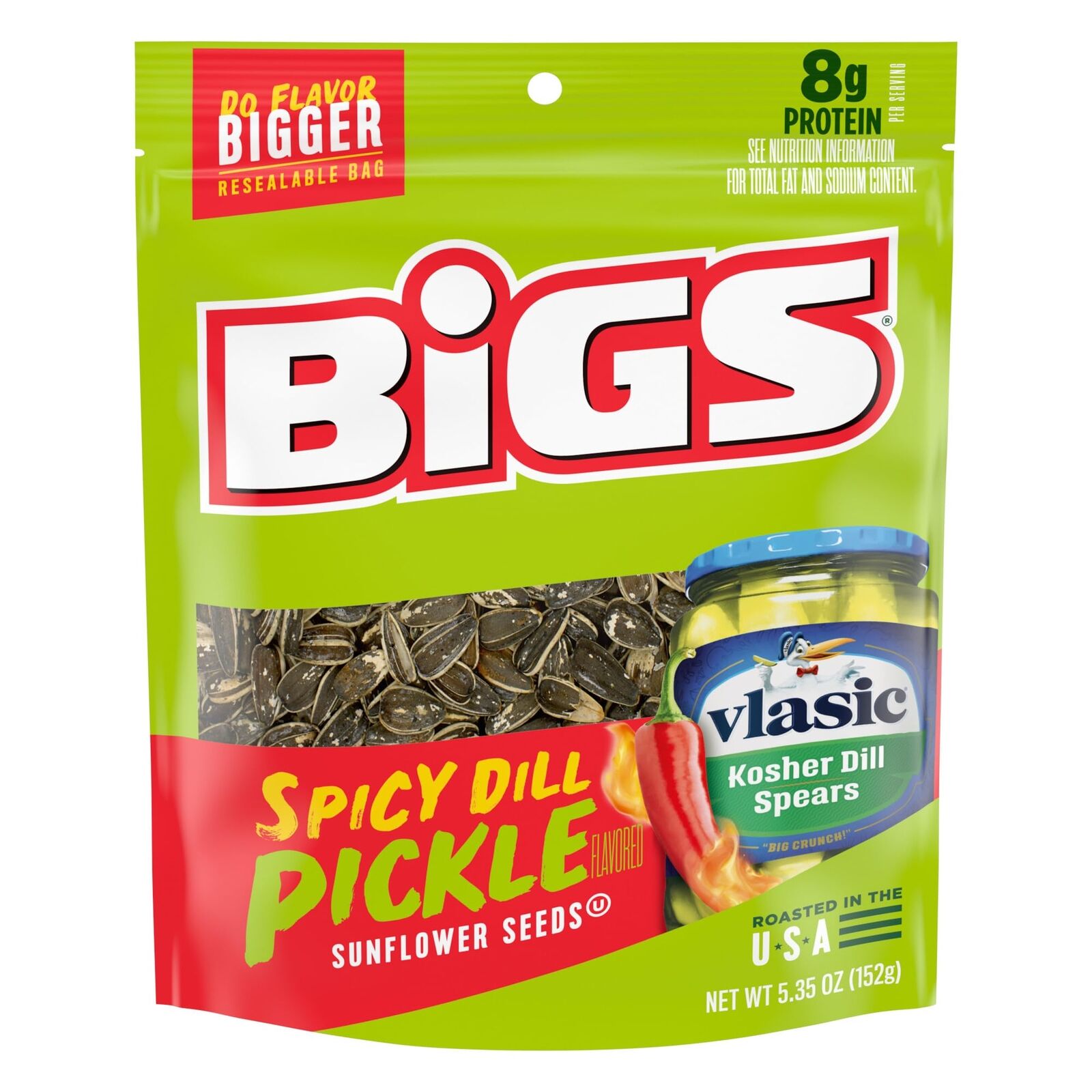 BIGS Sunflower Seeds Spicy Dill Pickle 152 g (12 Pack) - B11 -B72