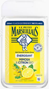 LE PETIT MARSEILLAIS Gel Douche Extra Doux Energisant Mimosa & Citron Bio 250ml (12 Pack)