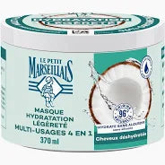 LE PETIT MARSEILLAIS Masque Soin Capillaire Hydratation Legerete Multi Usage 4En1 370ml - Z98 (6 Pack)
