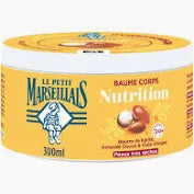 LE PETIT MARSEILLAIS Baume Corps Nutrition Beurre De Karite Amande Douce & Huile D’Argan 300ml (6 Pack) - Z97