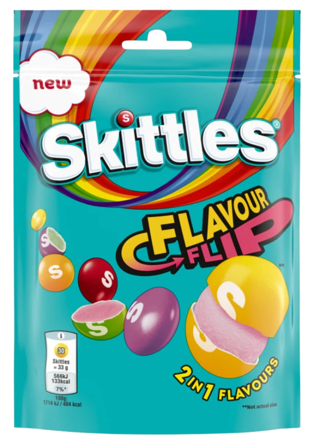 SKITTLES Flavour Flip Pouch 135 g (15 pack)