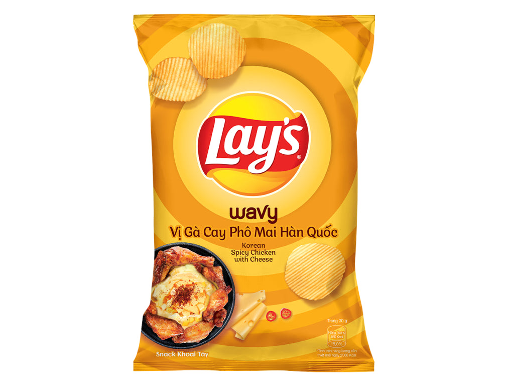 Lay'S Potato Chips Snack 58G Poulet coréen épicé (paquet de 100)