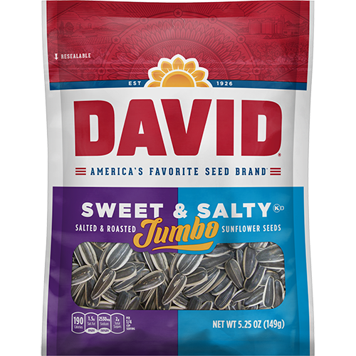 David Jumbo Sweet & Salty Sunflower Seeds 149 g (12 Pack) - H50