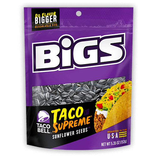 BIGS Taco Bell Taco Supreme Sunflower Seeds 152 g (12 Pack) - B79