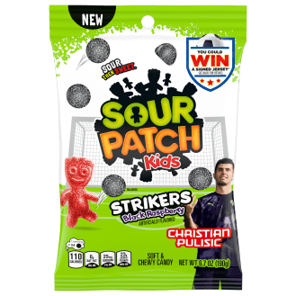 SOUR PATCH KIDS Strikers Black Raspberry 90g (12 pack) - Z43