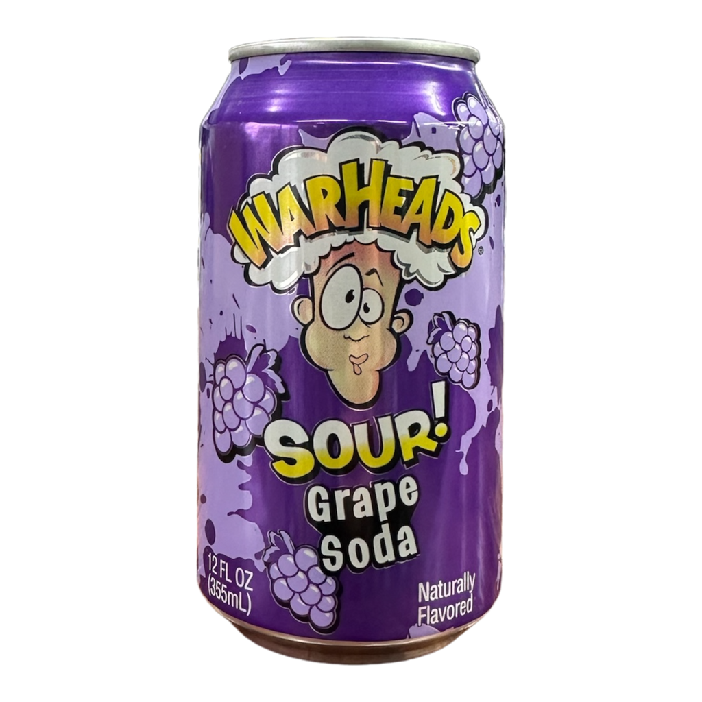 Warheads Sour Grappe Soda 355 mL (12 Pack) E0