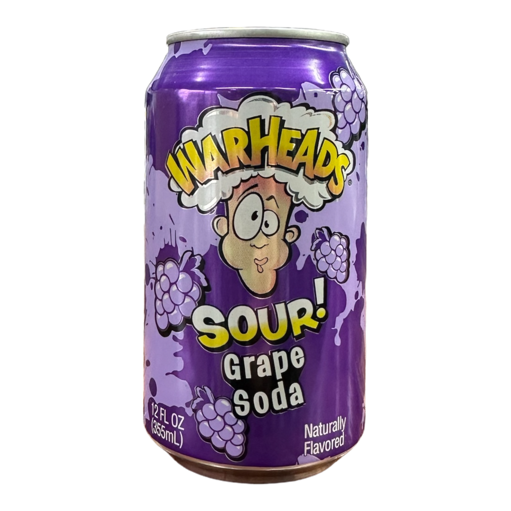 Warheads Sour Grappe Soda 355 mL (12 Pack)