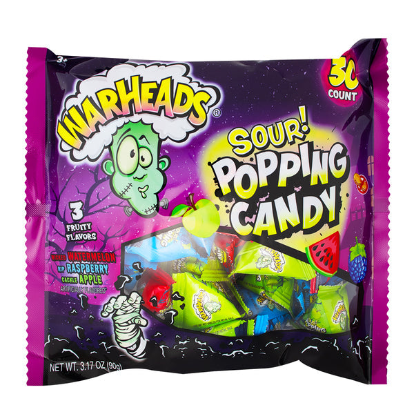 Warheads 30ct Popping Candy Laydown Bag 90g (12 Pack) - D76