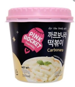 YOUNGPOONG Pink Rocket Carbonara Tteokbokki Cup 120g (30 Pack)- F1 -Z111-Z112-Z113-Z114-Z115-Z117-Z118-Z119