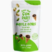JUST THE FUN PART – Waffle Cones Milk Chocolate Pistachio Cream 120g (6 Pack)