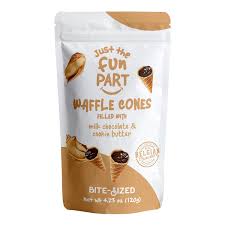 JUST THE FUN PART – Waffle Cones Milk Chocolate Cookie Butter 120g (6 Pack)