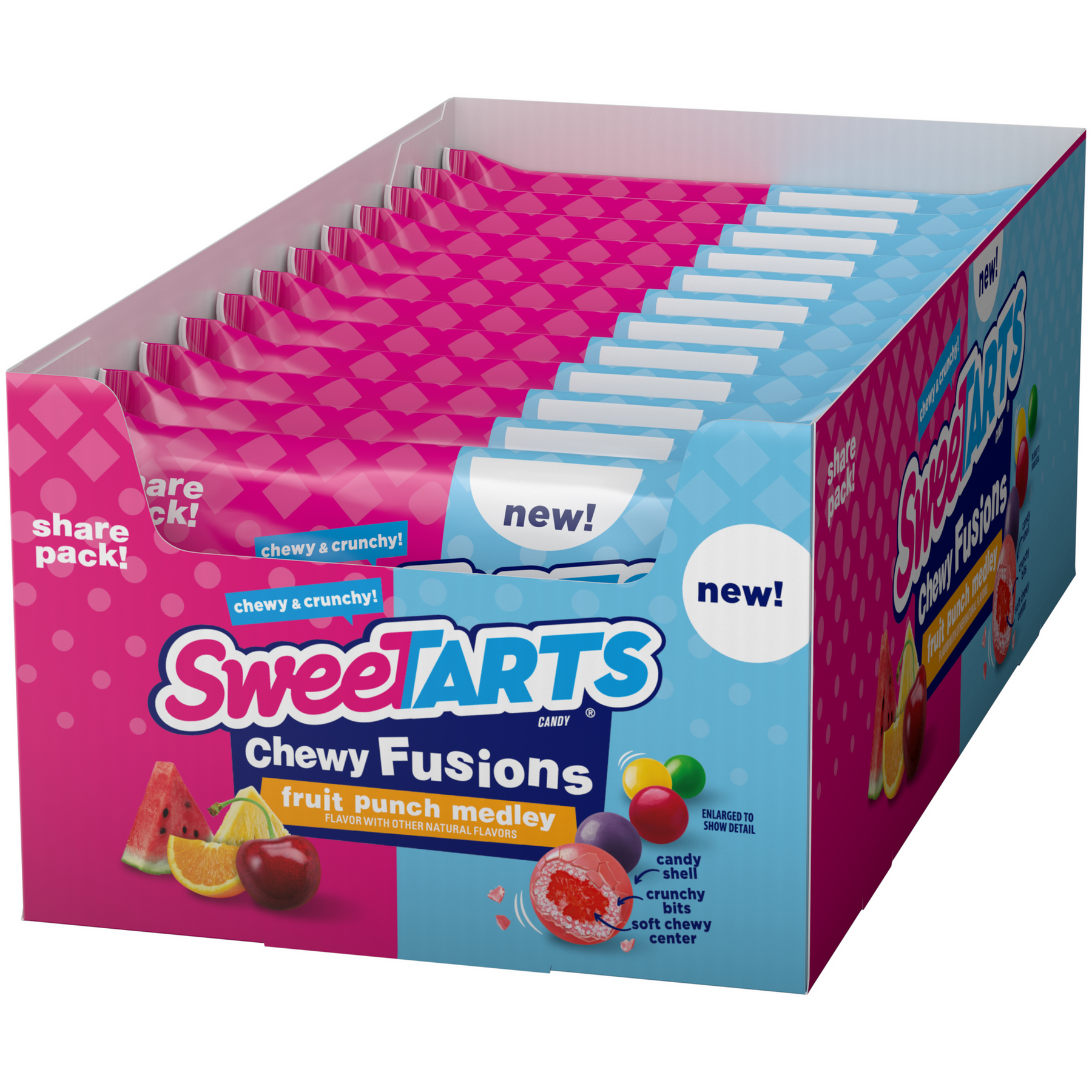 SWEETARTS Chewy Fusion Medley punch Share Pack 85 g (12 Pack) - F6