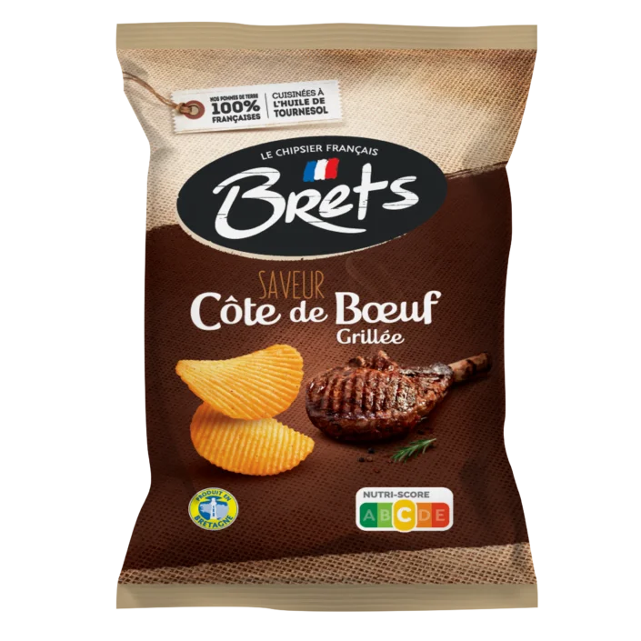 Bret's - Chips Côte de boeuf 125 g (paquet de 10)