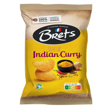 Bret's - Chips Curry Indien 125 g (paquet de 10)