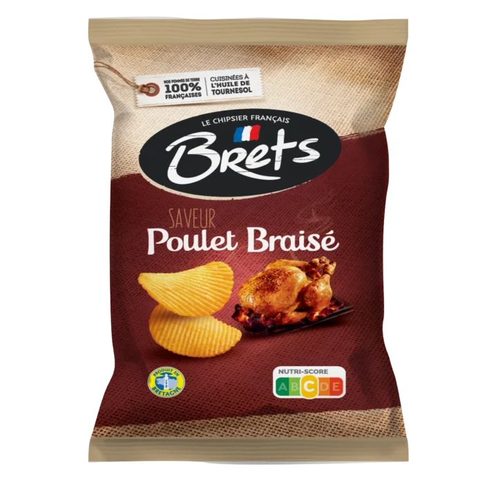 BRET'S Chips saveur Poulet Braisé 125g (paquet de 10)